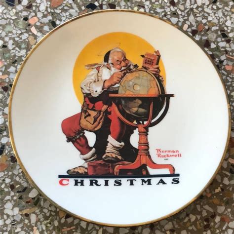 norman rockwell christmas plates